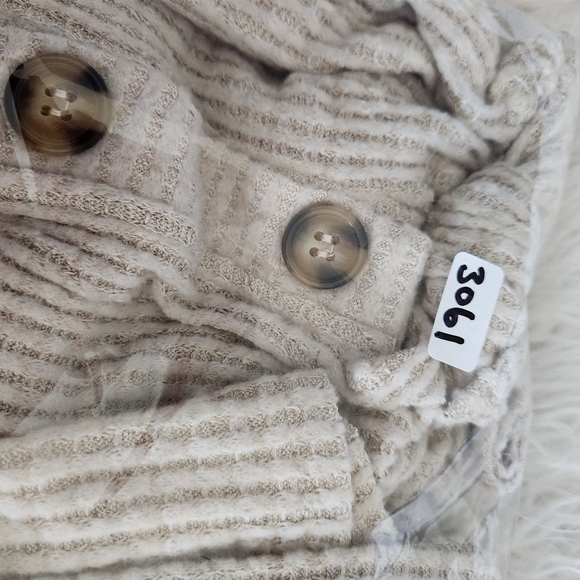 NWT Pink Rose Women's Cardigan V-Neck‎ Waffle Knit Long Sleeves Tie Knot XL - Picture 13 of 14